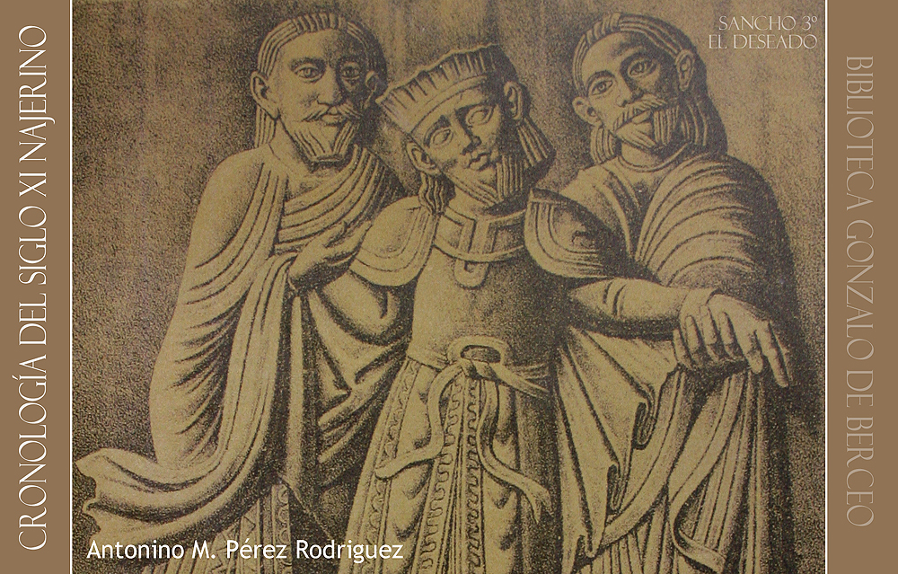 Detalle de la litografa de J.M.Mateu,que representa a Sancho III en el bajorelieve del sarcfago de su esposa Da. Blanca de Navarra en Sta. Mara la Real de Njera.