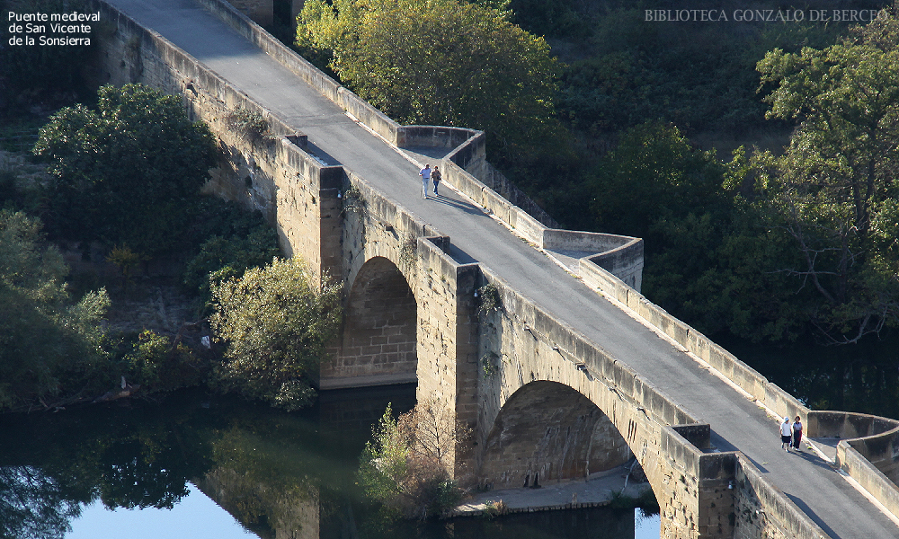 Puente (detalle) medieval de San Vicente de la Sonsierra (La Rioja). Hacer clic sobre la imagen para saber ms.