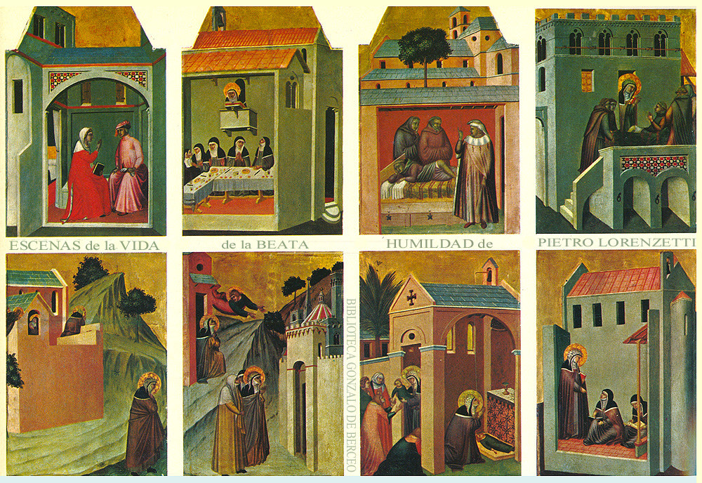 Vida de la Beata Humildad (Galleria degli Uffizi, Firenze) de PIETRO LORENZETTI( 1280-1348). Hacer clic sobre la imagen