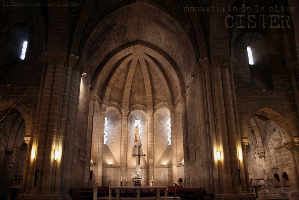 Abside del Monasterio Cisterciense de la Oliva en Navarra. Hacer clic sobre la imagen para conocer ms datos.