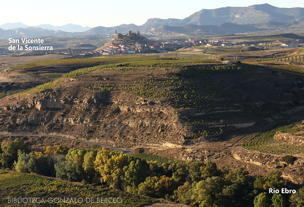 Vista de San Vicente de la Sonsierra desde el castillo de Davalillo (San Asensio)