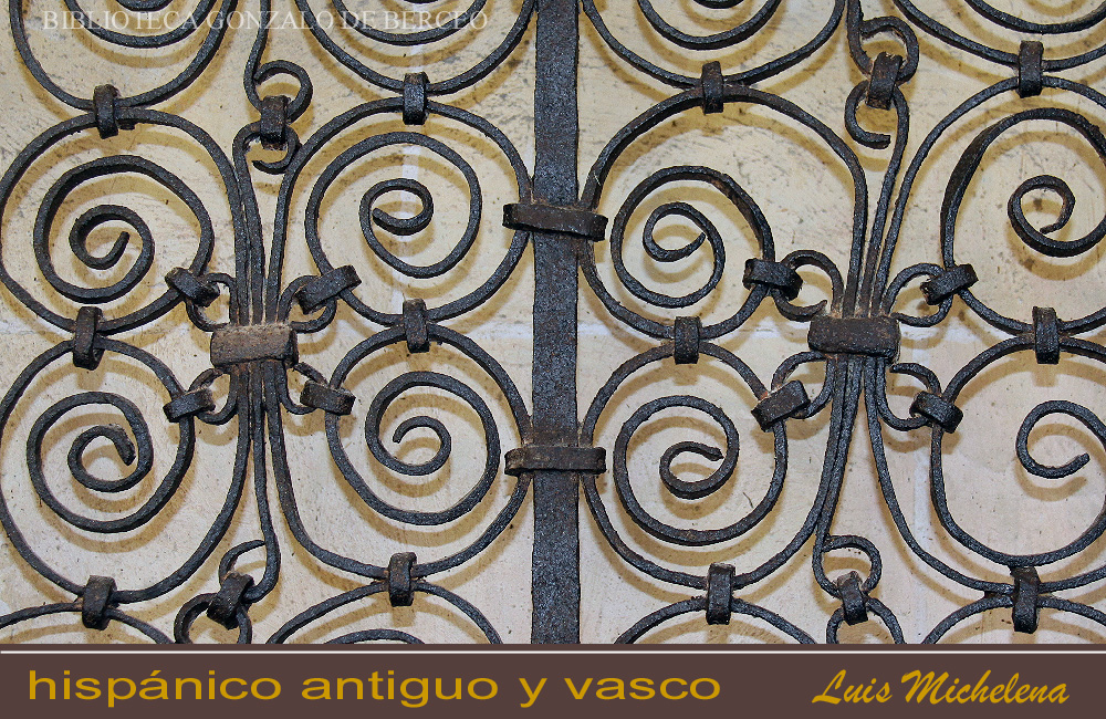 Detalle de la rejera expuesta en una de las capillas-mausoleo del claustro del Monasterio de  San Salvador de Oa. Posiblemente romnica.